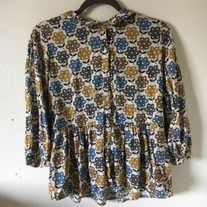 Orla Kiely blouse from Uniqlo